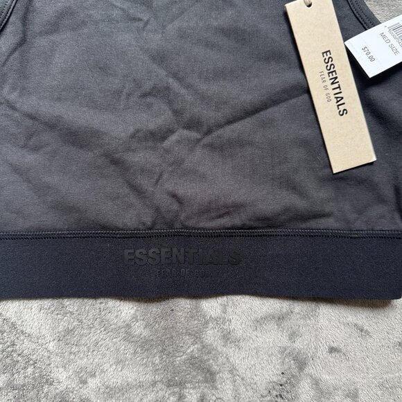 NWT Essentials X Fear Of God Sport Tank Women's Size Medium Dark Gray - Picture 3 of 4